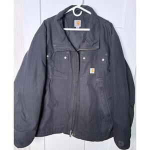 Carhartt Jefferson Quick Duck Insulated Jacket black size 2XL tall